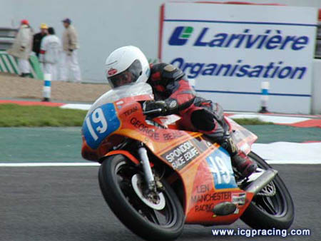 Arnie Fletcher on his TZ 350
