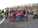 Lea Gourlay sur la Bimota Ringhini de Dennis Gaskins
