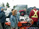 Mme Mestre with the harley Davidson